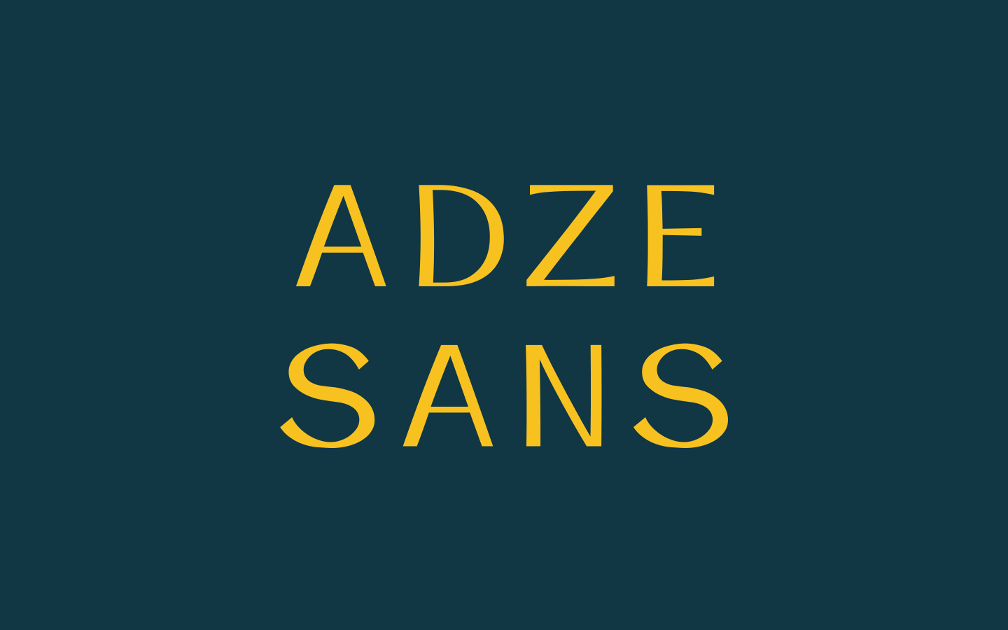 image of name of typeface Adze Sans